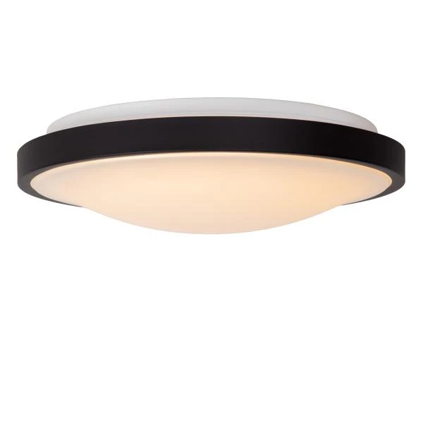 Lucide DASHER - Plafonnier Salle de bains - Ø 41 cm - LED - 1x24W 2700K - IP44 - Détecteur De Mouvement - Noir - DETAIL 1